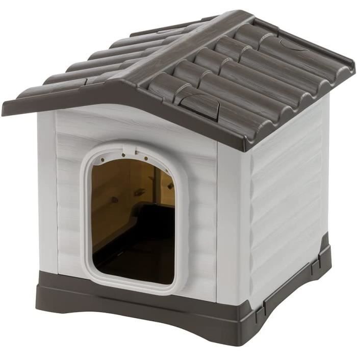 Meilleurs prix pour Ferplast Niche pour l'extérieur, Maison pour Chiens DOGVILLA 50 en Résine Thermo-Plastique Résistant24