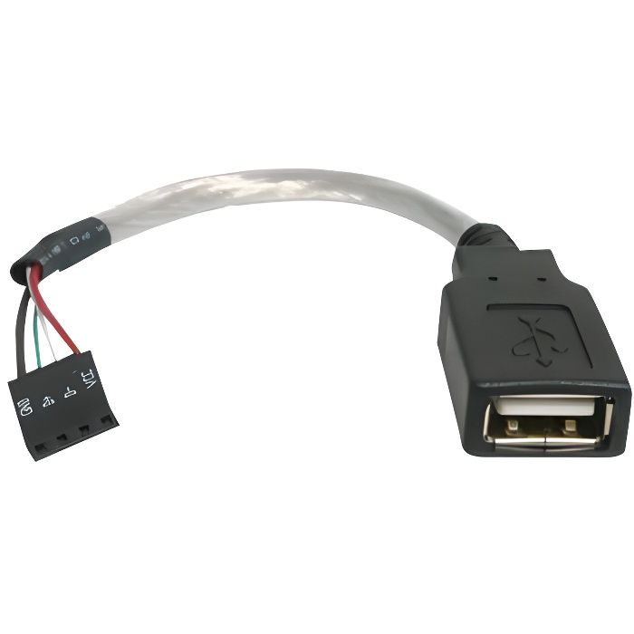 STARTECH Câble USB 2.0 - USB A Femelle vers adaptateur USB carte mère 4 broches F/F - 15 cm