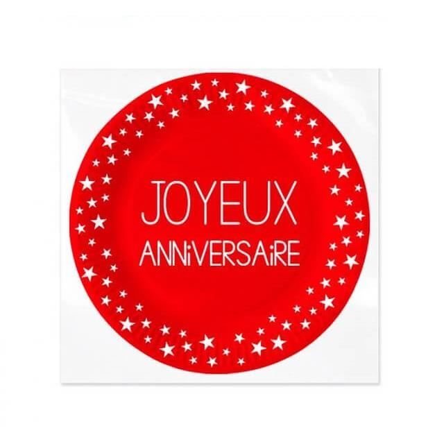 Assiette Joyeux Anniversaire Rouge De 23cm X6 R c Matiere Carton Cdiscount Maison Assiette Joyeux Anniversaire Rouge De 23cm X6 R c Matiere Carton Cdiscount Maison
