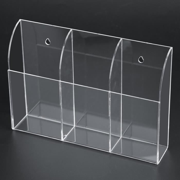 Organiseur De Télécommande En Acrylique 6 Compartiments - Rangement Bureau Et Maison