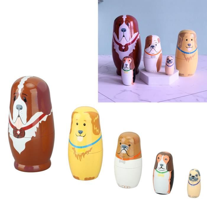 Poupées Russes Matriochka En Bois - 6 Pièces, Fait Main - Jouet éducatif, Décoration Enfant