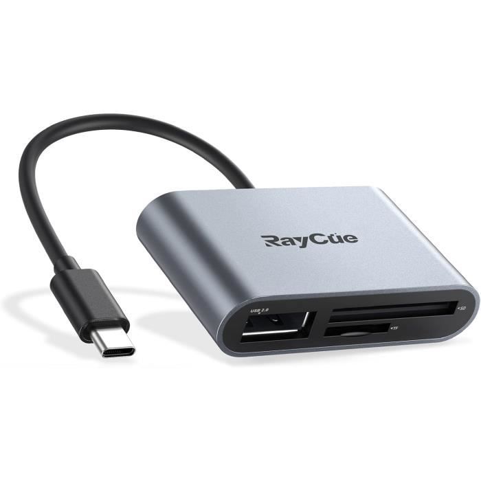 Lecteur De Cartes SD Vers USB-C - Adaptateur OTG Pour IPhone 15, MacBook, IPad, Android - Transfert Jusqu'à 20 Mo/s