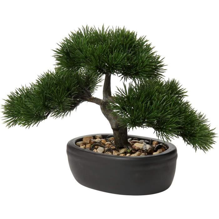 Bonsaï Artificiel Réaliste Fycooler – Genévrier Japonais En Pot, Plante Artificielle Zen Pour Maison & Bureau