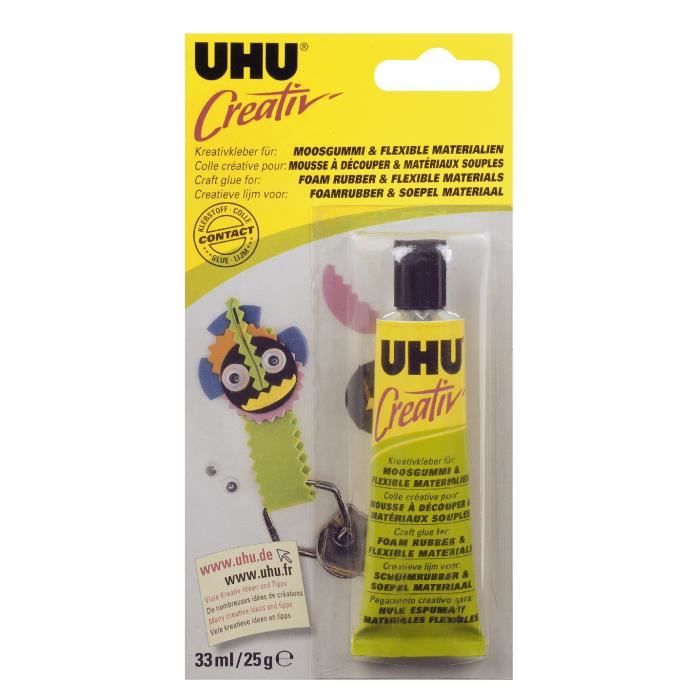 UHU Creativ' Mousse à Découper & Matériaux Naturels 33ml