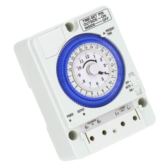 Applicable Minuterie De Prise Mécanique, 24 Heures Prise Minuteur Programmable Minuteur Prise Electrique Programmateur Prise Electrique Analogique Pour Lampes Ventilateurs Lumieres Prise Ue 230v 91862928
