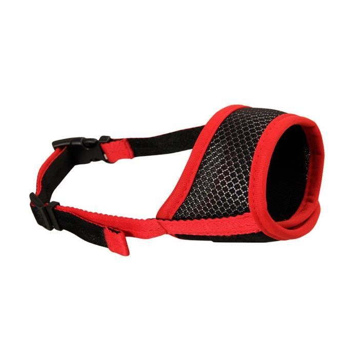 Comparer les prix de VGEBY Muselière pour chien XDog – muselière respirante pour empêcher les morsures et les aboiements de animalerie collier Rouge