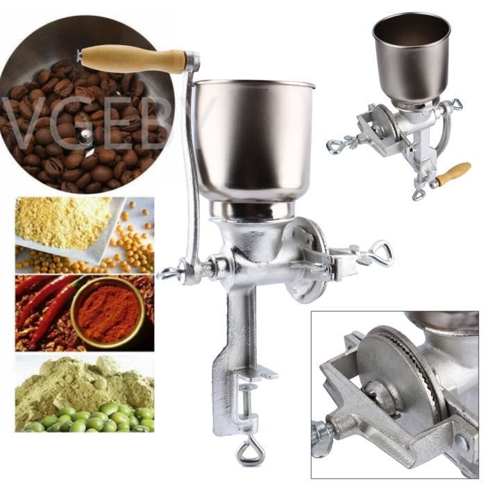 Comparer les prix de Moulin à grains Moulin à céréales manuel en fonte pour Maïs Café Aliments Blé Manuel Grains HB4935