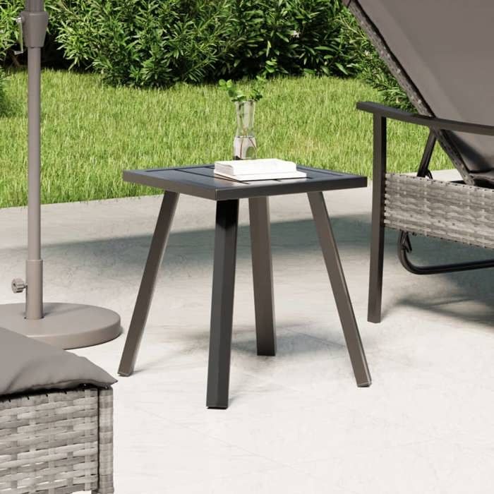 Bon Plan" Table De Balcon - 2 Personnes - Noir 60x40cm Acier - Pour