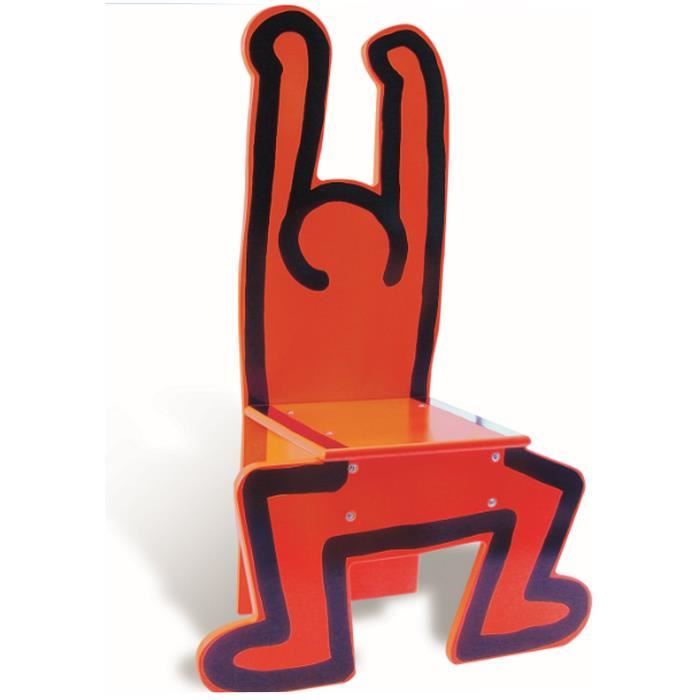 Chaise Keith Haring rouge