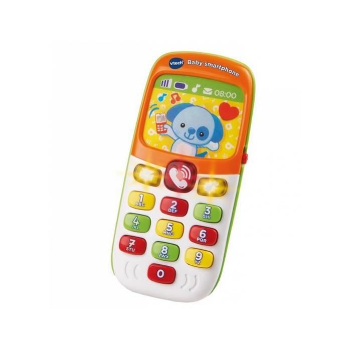 Téléphone jouet éducatif - VTECH - VTH80 138195 - Bilingue FR/EN - Boutons lumineux & mélodies - Écran LCD rétroéclairé Téléphone jouet éducatif - VTECH - VTH80 138195 - Bilingue FR/EN - Boutons lumineux & mélodies - Écran LCD rétroéclairé