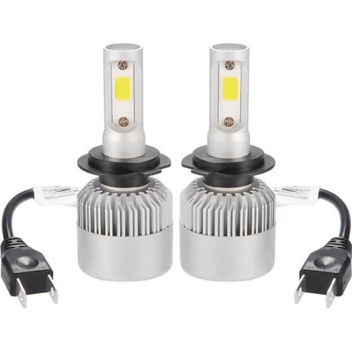 Pack 2 Ampoules LED voiture moto 20W H7 H4