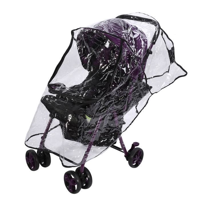Housse De Pluie Universelle Pour Poussette - Transparente Avec Fenêtre - Protection Vent/Pluie/Poussière