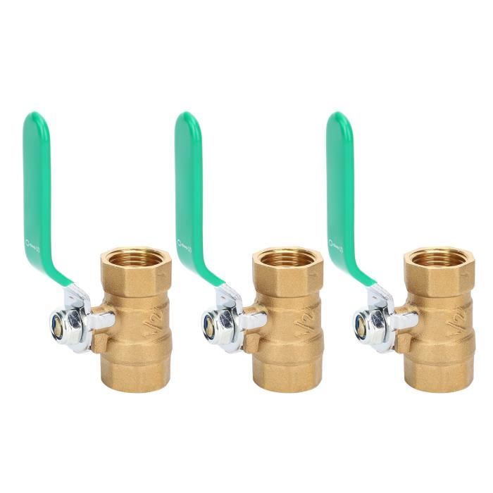 Lot De 6 Mini Vannes à Bille En Laiton 1/8" - Filetage BSP Mâle/femelle, Pour Circuits Pneumatiques Et Hydrauliques