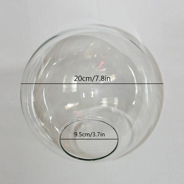 Abat-jour Cylindrique En Verre Transparent - Écran De Remplacement Pour Lampe E27, Design épuré, 2 Tailles (20x10 Cm)