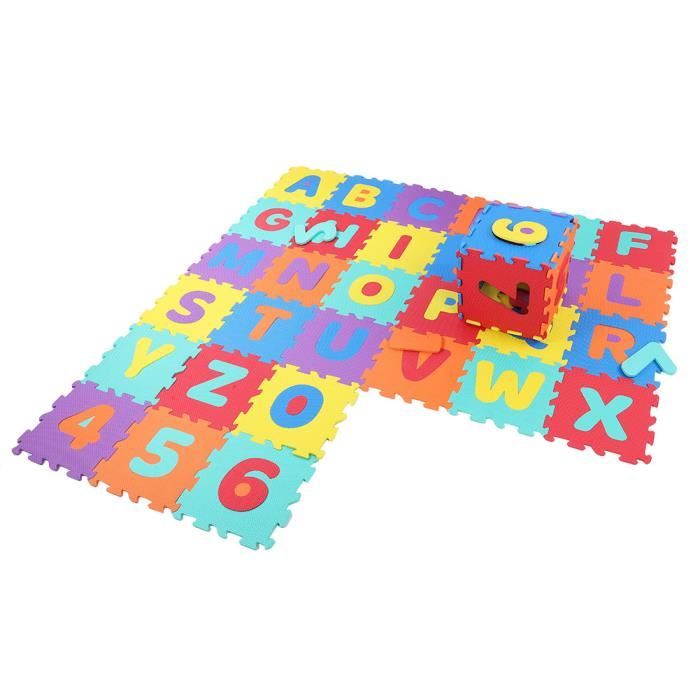 Tapis de jeu puzzle avec motif chiffres 10 pièces en mousse pour bébé