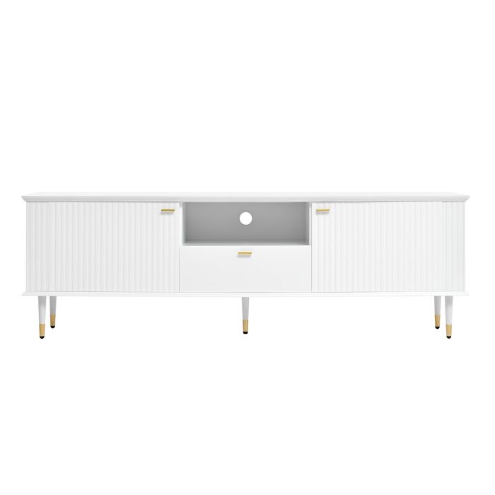 FLEXISPOT Armoire TV En Métal118 X 39 X 55 Cm - Buffet Avec Trous D