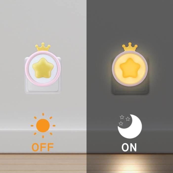 Veilleuse Prise Électrique Avec Capteur Crépusculaire, Led Arc-En-Ciel