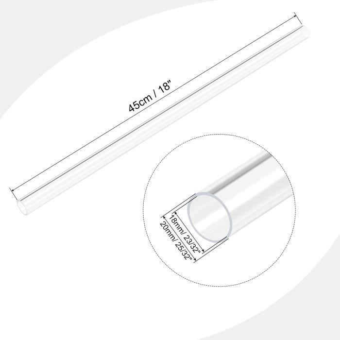 Tube Acrylique Transparent Rigide 26mm ID 32mm OD 45cm - Pour Lampes, Lanternes Et Refroidissement Eau