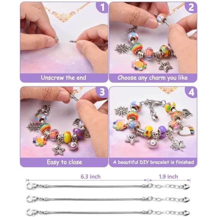 UPDOKIT – Coffret De Création De Bijoux – 2 Boîtes, 47 Types De Perles – Bracelets, Colliers Et Accessoires – Cadeau DIY Dès 3 Ans