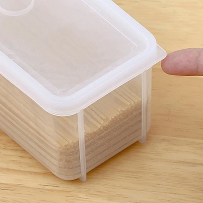 Ghulumn Lot De 2 Boîtes Rangement Spaghetti 2L Transparentes – Couvercle Réglable Pour Pâtes, Riz, Céréales – Hermétique & Pratique