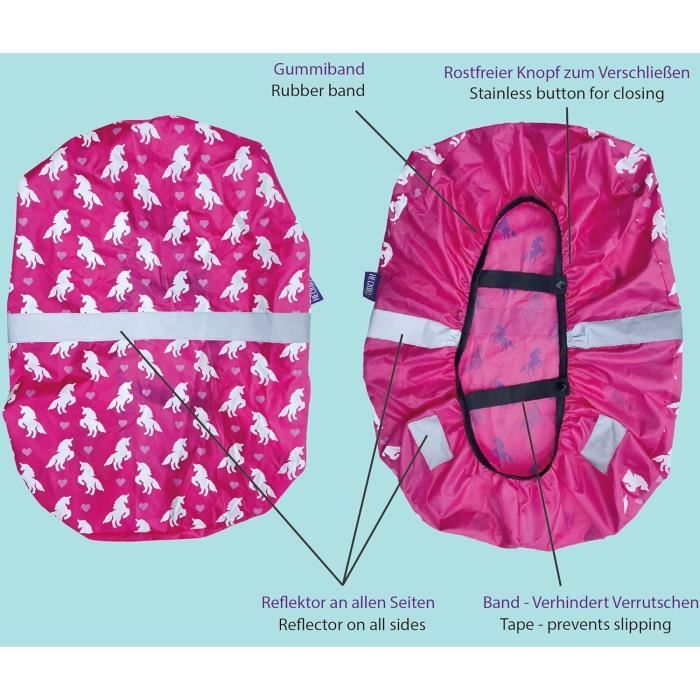 Housse De Pluie YOURKAY Pour Sac à Dos 15-25L - Cape Imperméable Avec Bandes Réfléchissantes Et Boucle De Réglage