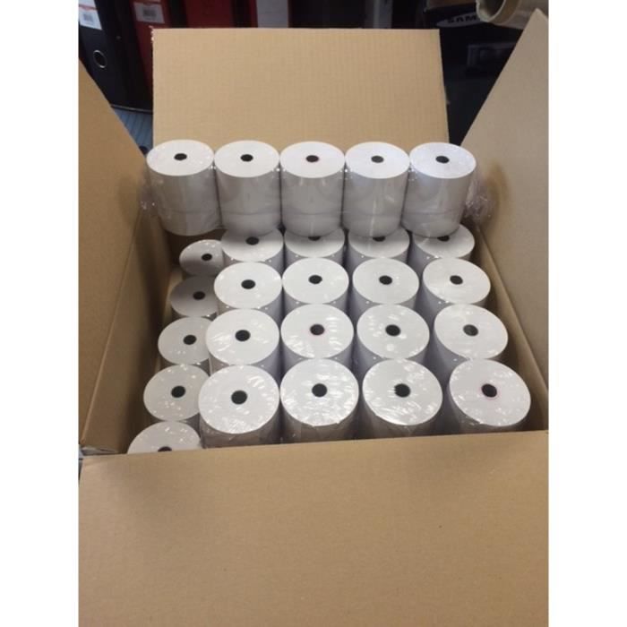 Rouleaux de papier thermique, paquet de 12 - Rouleaux de papier pour reçus  - Caisse enregistreuse de point de vente - Papier pour imprimante thermique  - Carte de crédit