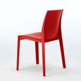 Chaise en polypropylène empilable Salle à Manger café bar Rome Grand Soleil, Couleur: Rouge-2
