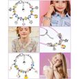 63 pièces Fabrication de Bracelet, Kits de Bijoux, Cadeau Fille Creation Bijoux, kit Bracelet breloque Fille Adolescente-2