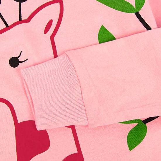 MINTGREEN Pyjama Fille Enfant Girafe Manche longue Mignonne Rose
