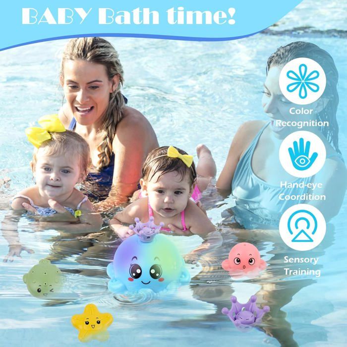 Lot De 4 Bombes à Eau Pieuvre - Jouets De Piscine Et Plage Pour Enfants Dès 3 Ans - 4 Couleurs