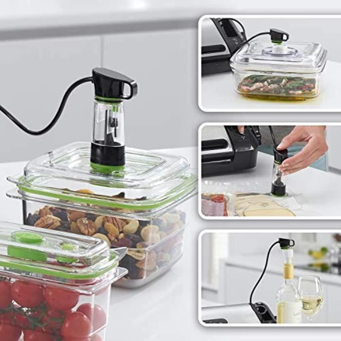 FoodSaver Machine Sous Vide avec compartiment de rangement pour rouleau et cutter fonction marinade inclus sacs de mise sous vide