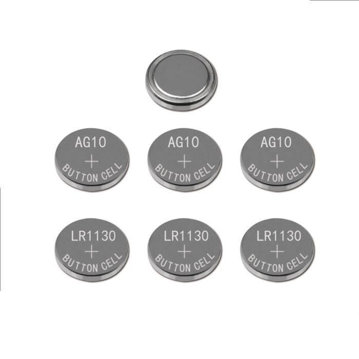 Piles bouton AG10 / LR54 / LR1130 / LR1131, 1,5V, blister de 10