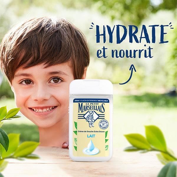 Le Petit Marseillais - Lot De 2 Gels Douche Crème De Lait PH Neutre 250 Ml