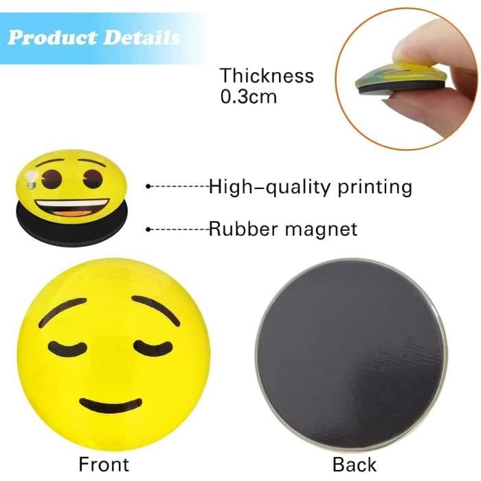 Aimant frigo, Smilely Magnet Frigo,3D Magnet Emoji 25 Pièce