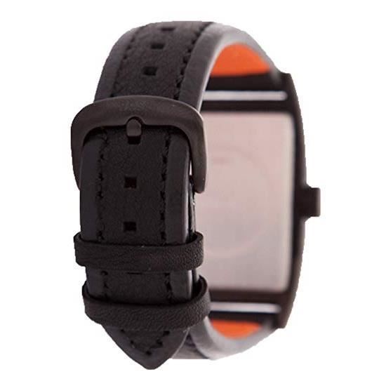 MONTRE HOMME HUGO BOSS avec DATE. BRACELET CUIR et CADRAN NOIR