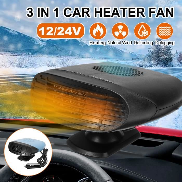 12V - 24V Chauffage De Voiture, 2 En 1 Chauffage De Voiture Portable, Dégivreur De Voiture à Chauffage Rapide,360 ° Rotatif,dég A78 - Auto