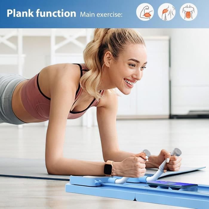 Reformer Pilates Pliable Multifonction - Planche Avec Bandes Résistance Réglables, Pour Gym, Fitness à Domicile