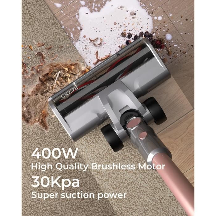 Aspirateur Balai Sans Fil Thermo-Tech 450W – Écran Tactile – Autonomie 40 Min