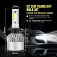XCSOURCE Ampoule Lampe Halogène H7 20000LM 200W CREE LED Phare de voiture Ventilateur Intégré 6500K Blanc LD1033-3