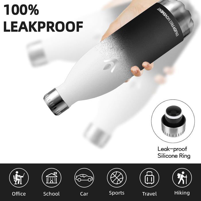 HoneyHolly Gourde 1L, étanche sans BPA, Bouteille Isotherme, Double Paroi, Gourde Paille, 18/8 Acier Inoxydable, Water Bottle, Réutilisable, Bouteille d'eau pour Sport, Randonnée, Bureau HoneyHolly Gourde 1L, étanche sans BPA, Bouteille Isotherme, Double Paroi, Gourde Paille, 18/8 Acier Inoxydable, Water Bottle, Réutilisable, Bouteille d'eau pour Sport, Randonnée, Bureau