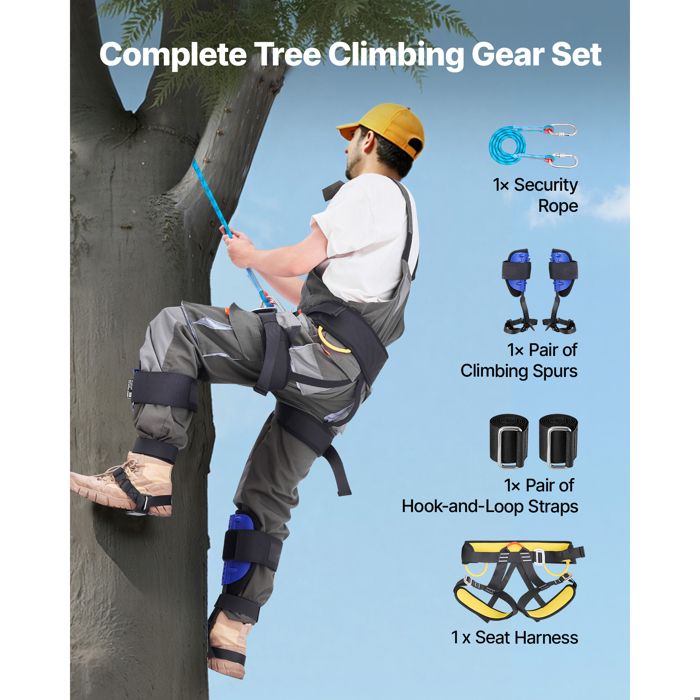 GAOXIAO Griffes D’élagage Professionnelles – Crampons En Acier Trempé Pour Grimper
