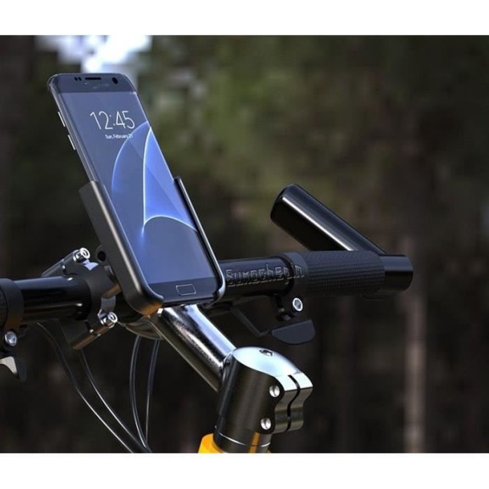Support De Téléphone Universel Pour Guidon - Vélo, Trottinette - Noir, Métal - Neuf