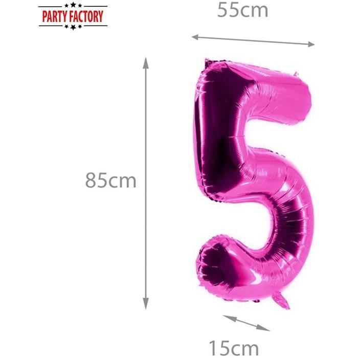 Ballon gonflable chiffre 27 de 40 pouces - Pour anniversaire de fille - Or rose + 4 ballons gonflables - XXL - 27 ballons à l'hélium - Or rose - Pour 27 anniversaire de fille - Décoration numéro 27
