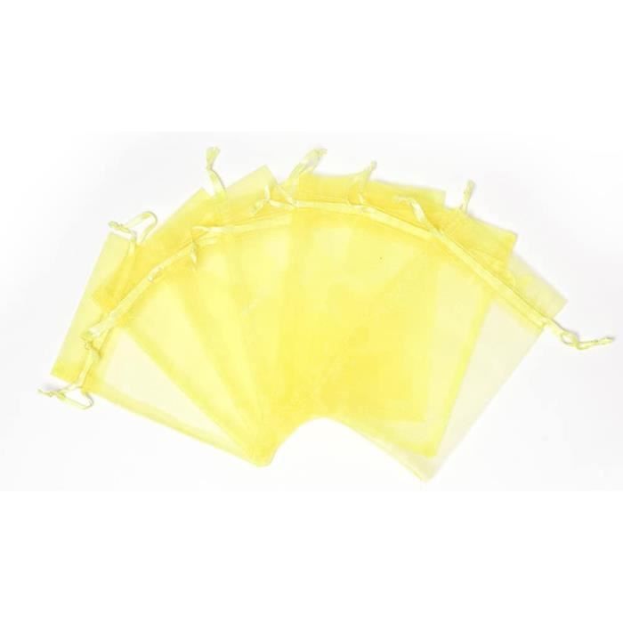 100 Sachets Organza Multicolores Avec Cordon - Pour Bonbons, Mariage, Cadeaux