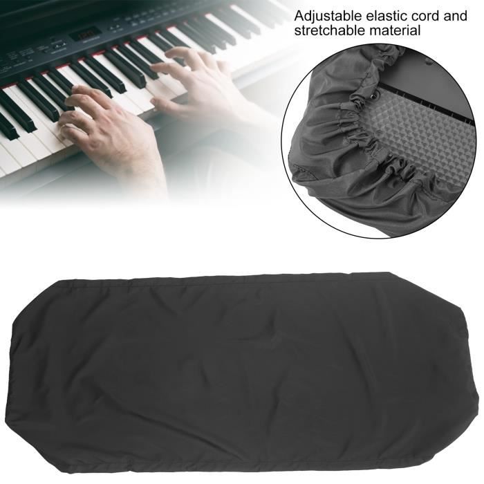 Garosa housse de piano électronique anti-poussière Housse de piano  électronique noire Tissu extensible étanche à la poussière - Cdiscount  Instruments de musique