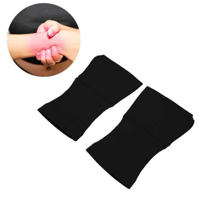 Manchon De Compression Poignet - Pour Tunnel Carpien, Sport - Taille Ajustable 14-22 Cm - Noir - 3