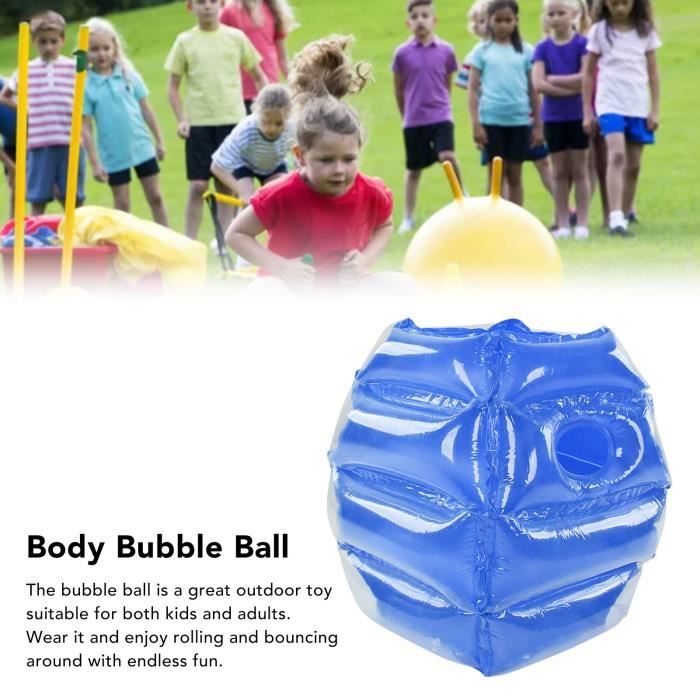 Keenso Boules à Bulles Gonflables, Balles à Bulles D'extérieur de 120 Cm, Jouet de Football Actif pour Fournitures de Jeu Gonflables pour Adultes (Bleu Transparent