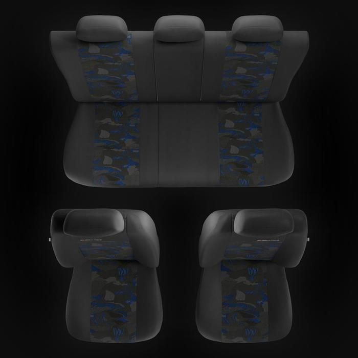 Housses De Siège Auto Mossa Pour Renault Laguna I, II, III (1993-2015) - Kit Complet Avec Housses Appui-tête Et Dossier Arrière