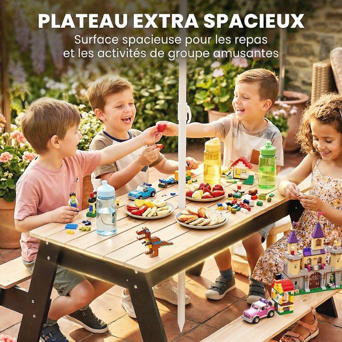 Cuisine en bois pour enfants - GREEN SERIES - GS0061 - Hotte lumineuse et sonore - Accessoires inclus - 100 cm