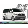 Volkswagen Transporter T4 T5 T6 Bandes latérales Logo - GRIS - Kit Complet  - Tuning Sticker Autocollant Graphic Decals-0